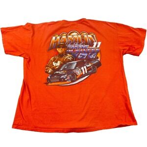 Vintage Denny Hamlin Shirt‎ Men XXL 2XL Orange Nascar Racing Tee Y2K Adult